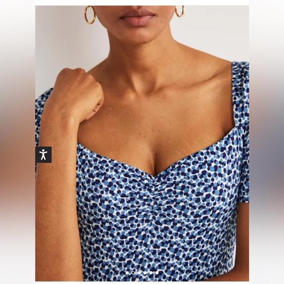 NWT Boden Sweetheart Jersey Midi Dress - Picture 3 of 3